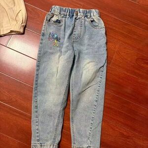 Blue Denim Jeans with Embroidery